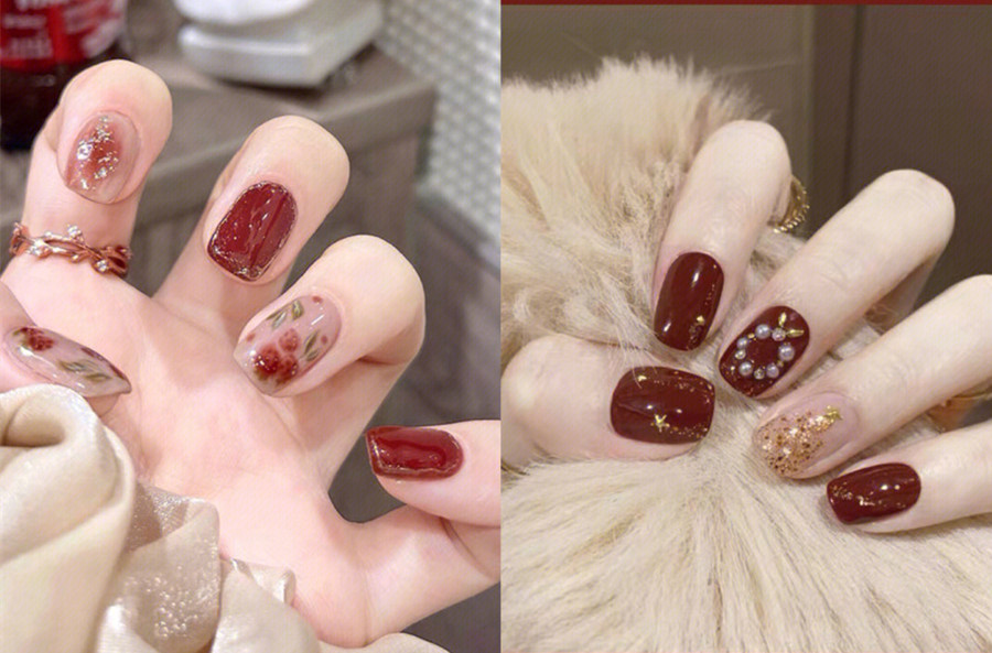 中國紅美甲，南寧美甲學(xué)習(xí)中心分享