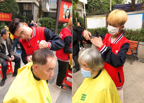 學員江南華府免費理發(fā) | 廣西南寧美發(fā)學校實踐教學