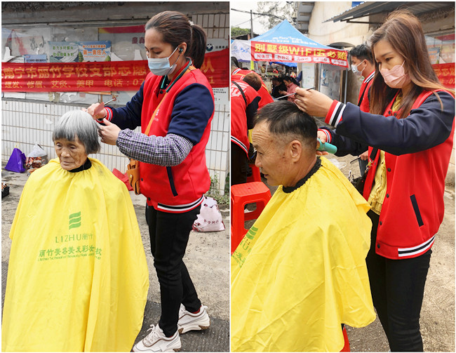 不懼寒冷！南寧美發(fā)職業(yè)技術(shù)學(xué)校志愿者進行外出實踐