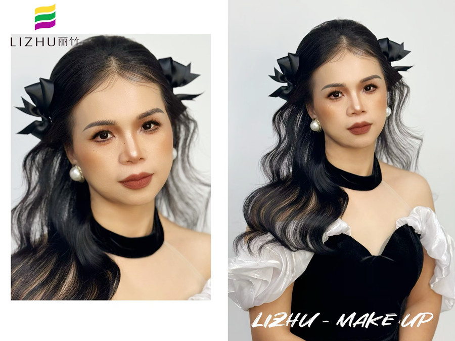 甜美輕泰造型，廣西造型寫真化妝課程作品