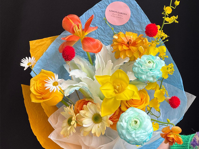 冰淇淋春日花束，南寧花藝插花鮮花學校浪漫分享