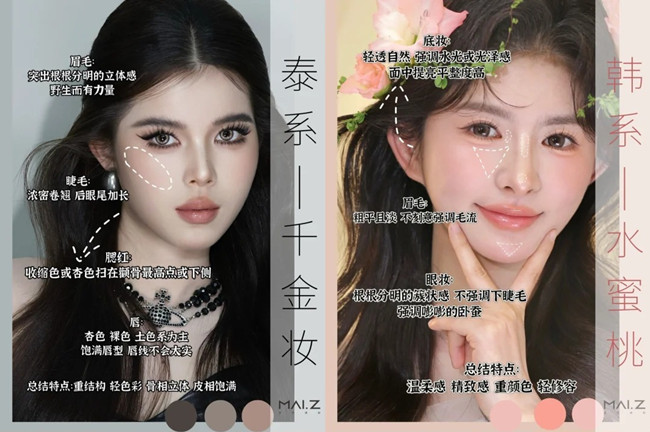 不同妝容解析，南寧專業(yè)化妝培訓(xùn)
