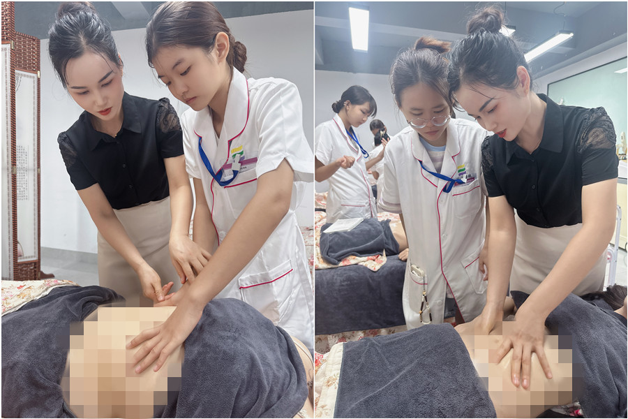 廣西美容美體教程：揉按腹部如何發(fā)力？