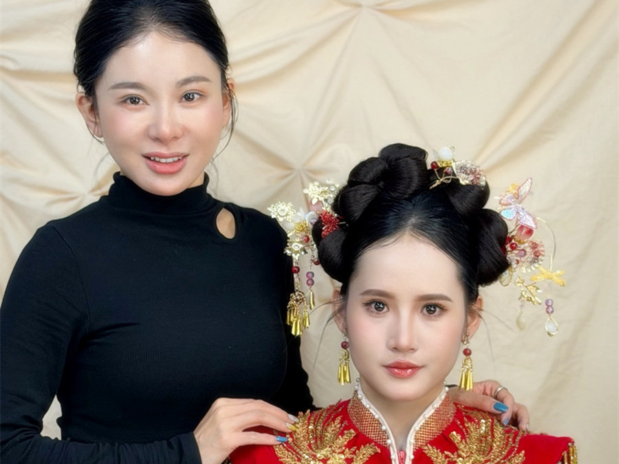 婚禮秀禾造型，南寧彩妝學校前十學員作品