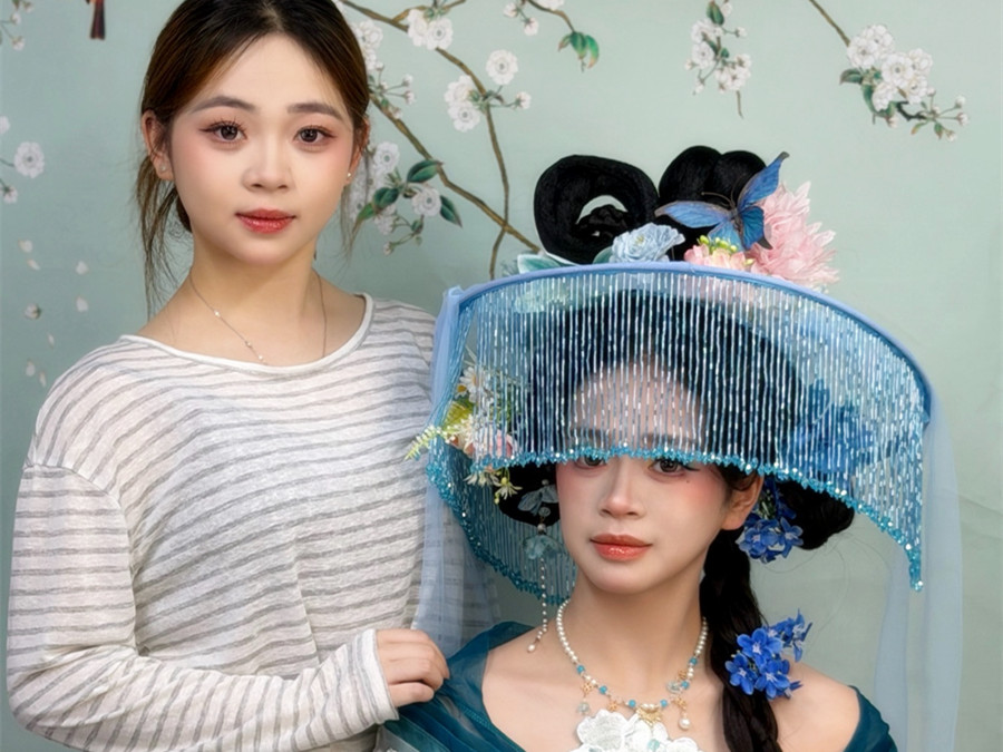 帷帽花神造型，南寧彩妝造型學(xué)校作品