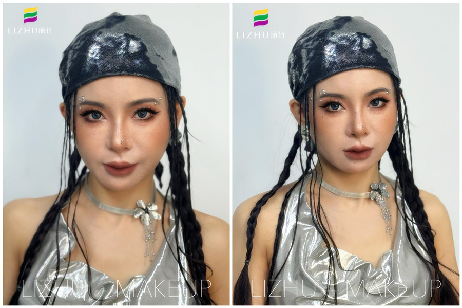 亞裔純野妝，南寧學(xué)化妝高彩培訓(xùn)作品